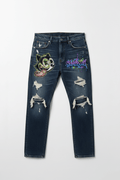 Junebug Cat Ripped Denim Jeans - junebug