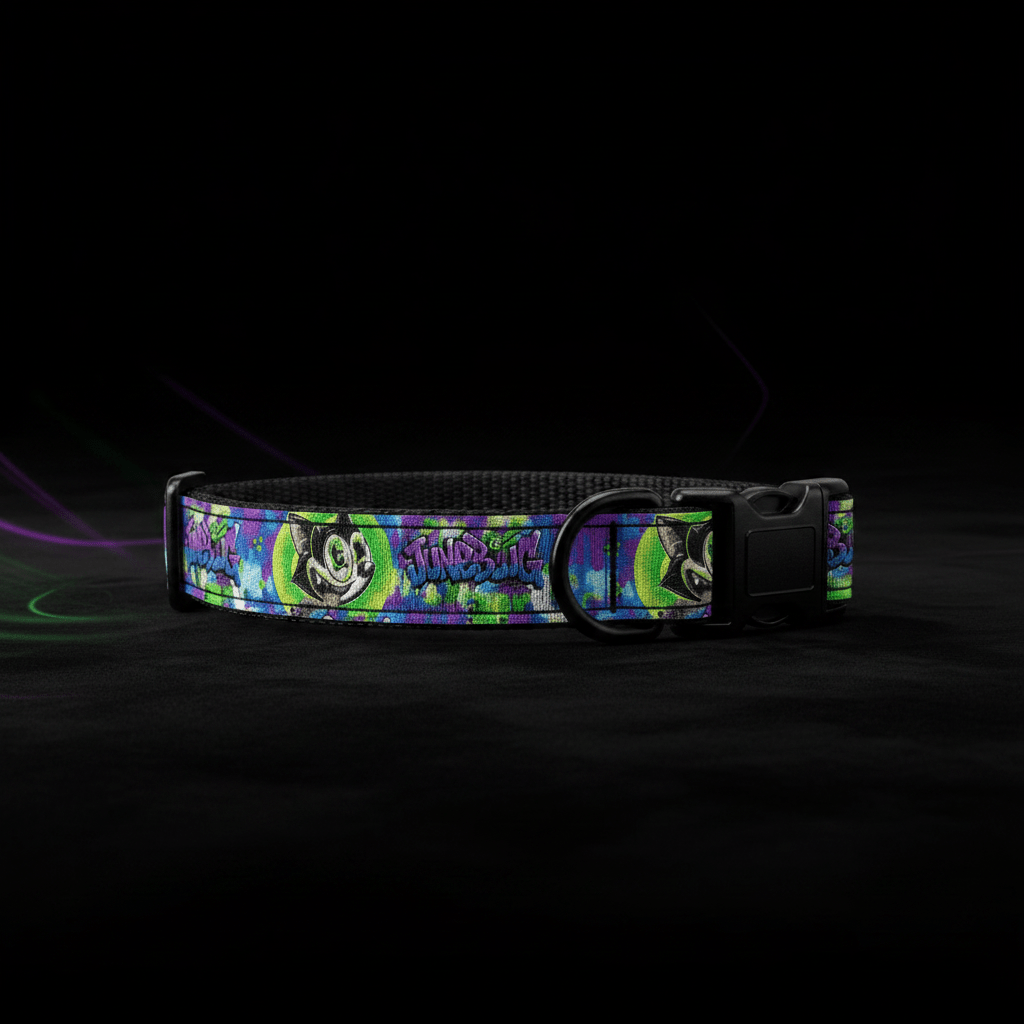 Junebug Graffiti Dog Collar - junebug