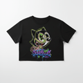 Junebug Graffiti Cat Women's Crop Top - junebug