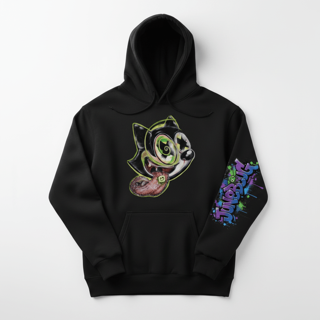Junebug Graffiti Cat Relax Hoodie - junebug