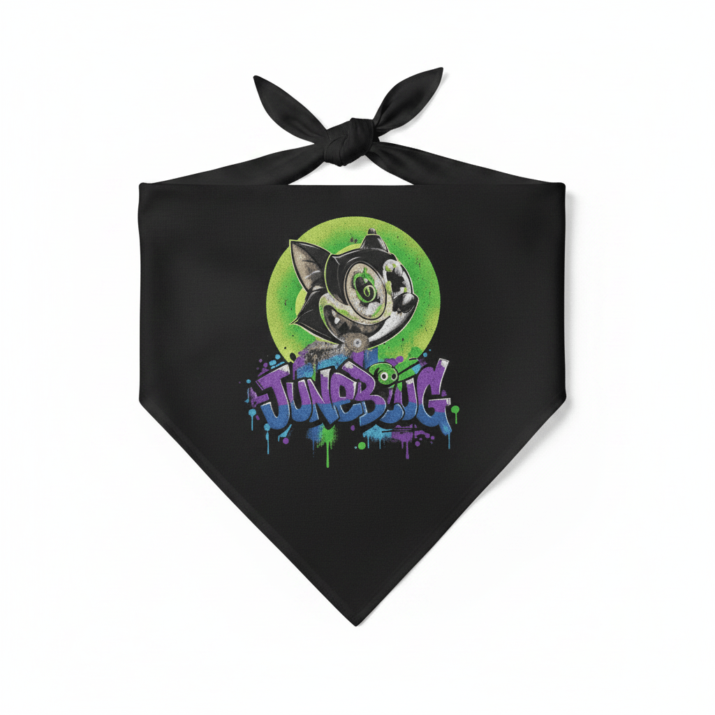 Junebug Graffiti Cat Dog Bandana - junebug