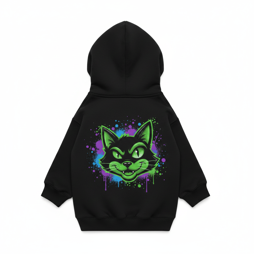 Junebug Graffiti Cat Puppy Hoodie - junebug