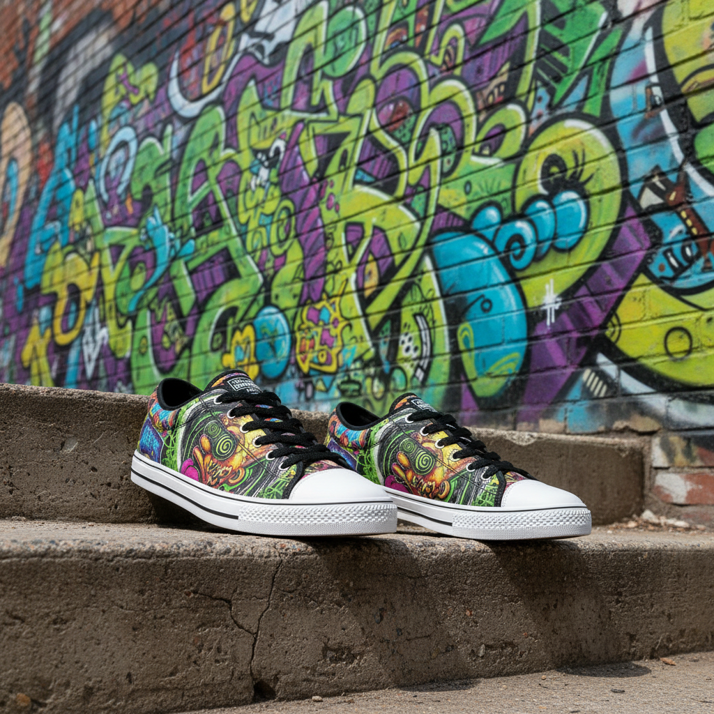 Junebug Graffiti Low Top Sneakers - junebug