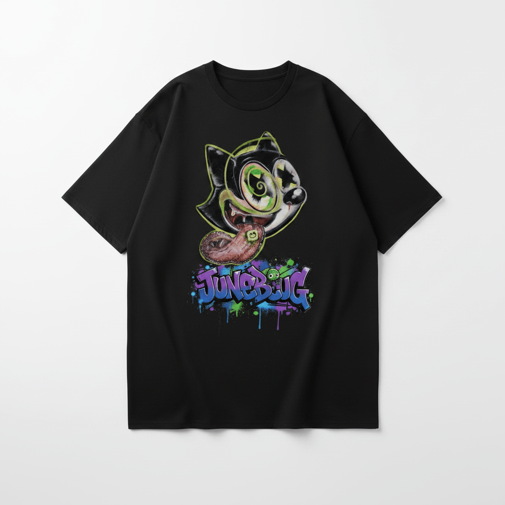 Junebug Graffiti Cat Women's Boxy Tee - junebug