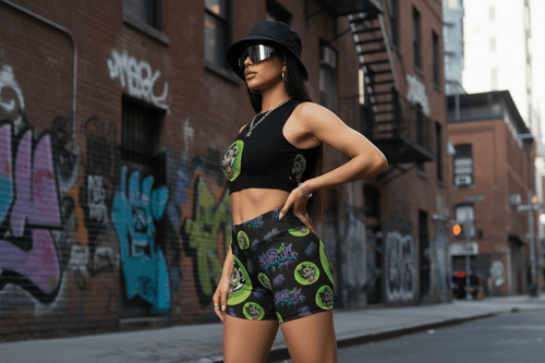 Junebug All-Over Print Biker Shorts - junebug