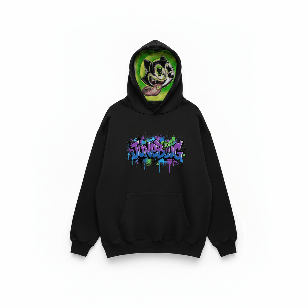 Junebug Graffiti Cat Puppy Hoodie - junebug