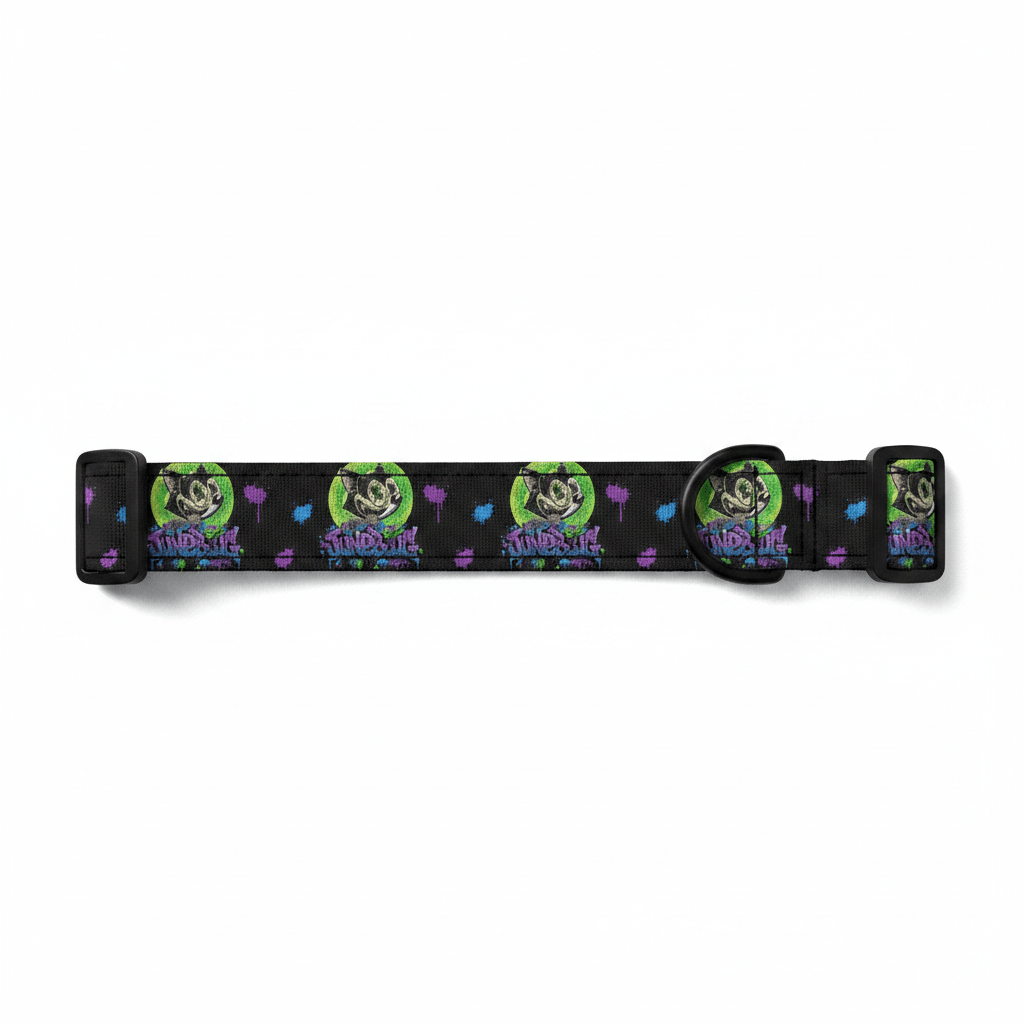 Junebug Graffiti Cat Dog Collar - junebug