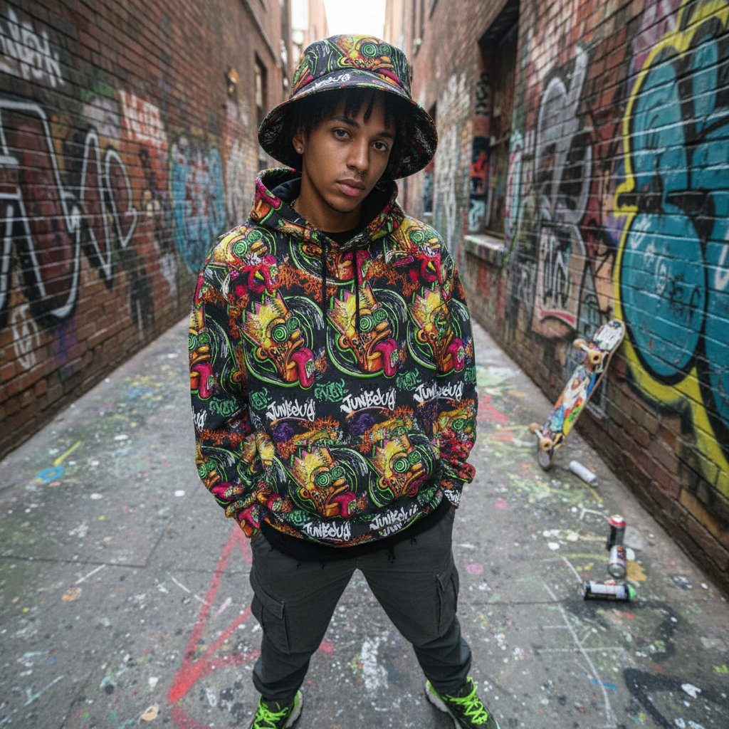 Junebug Graffiti Bucket Hat - junebug