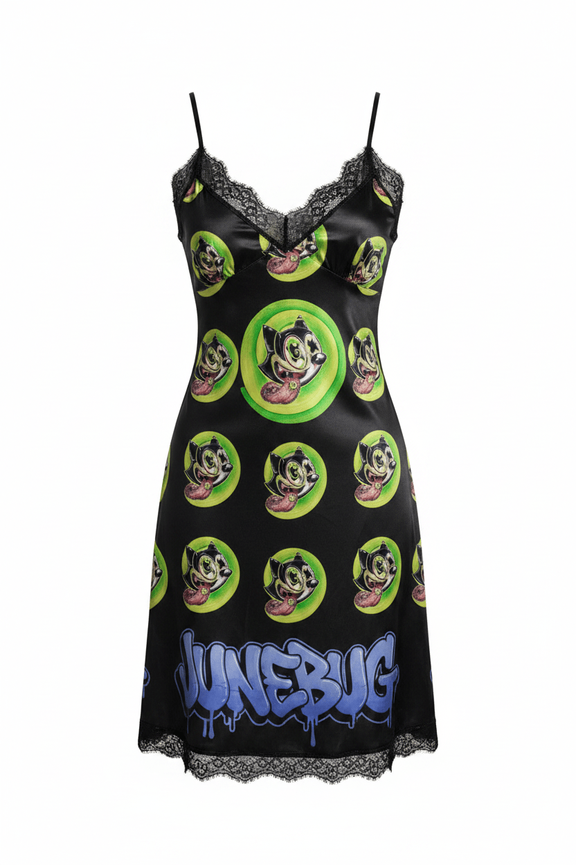 JuneBug All-Over Print Slip Dress - junebug